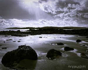 Stunning Beach Scene in Duotone – Blue Channel