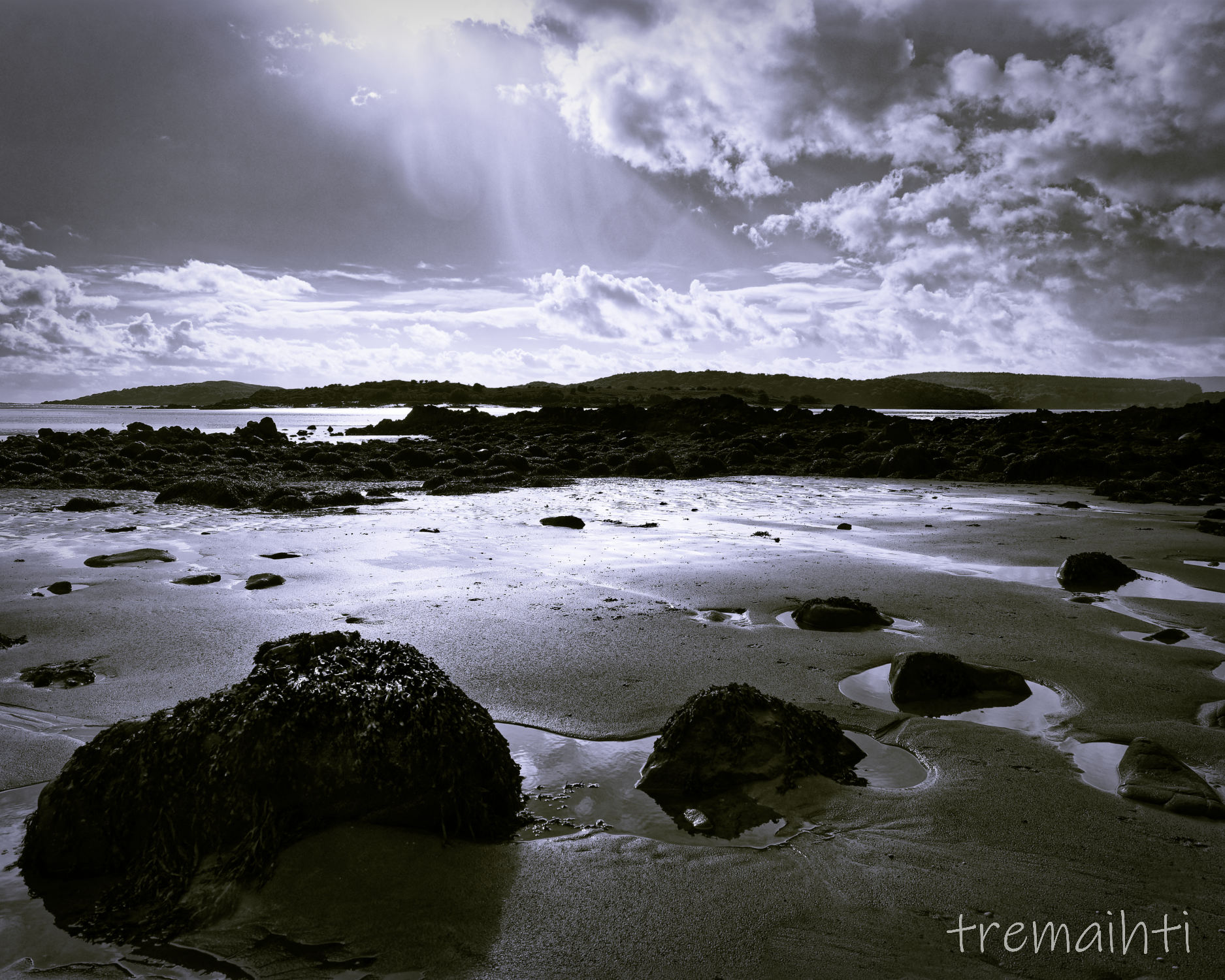 Stunning Beach Scene in Duotone – Blue Channel